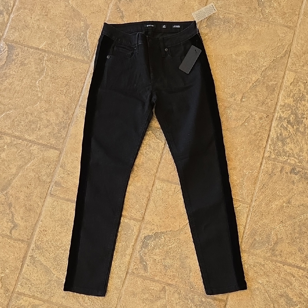 Miss Me Men's Dark Black Skinny Jeans
